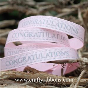 Congratulations Ribbon - Pink